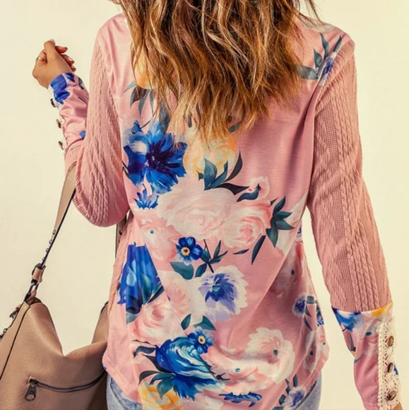 💜 New Floral Detail Sweater - Picture 2 of 4